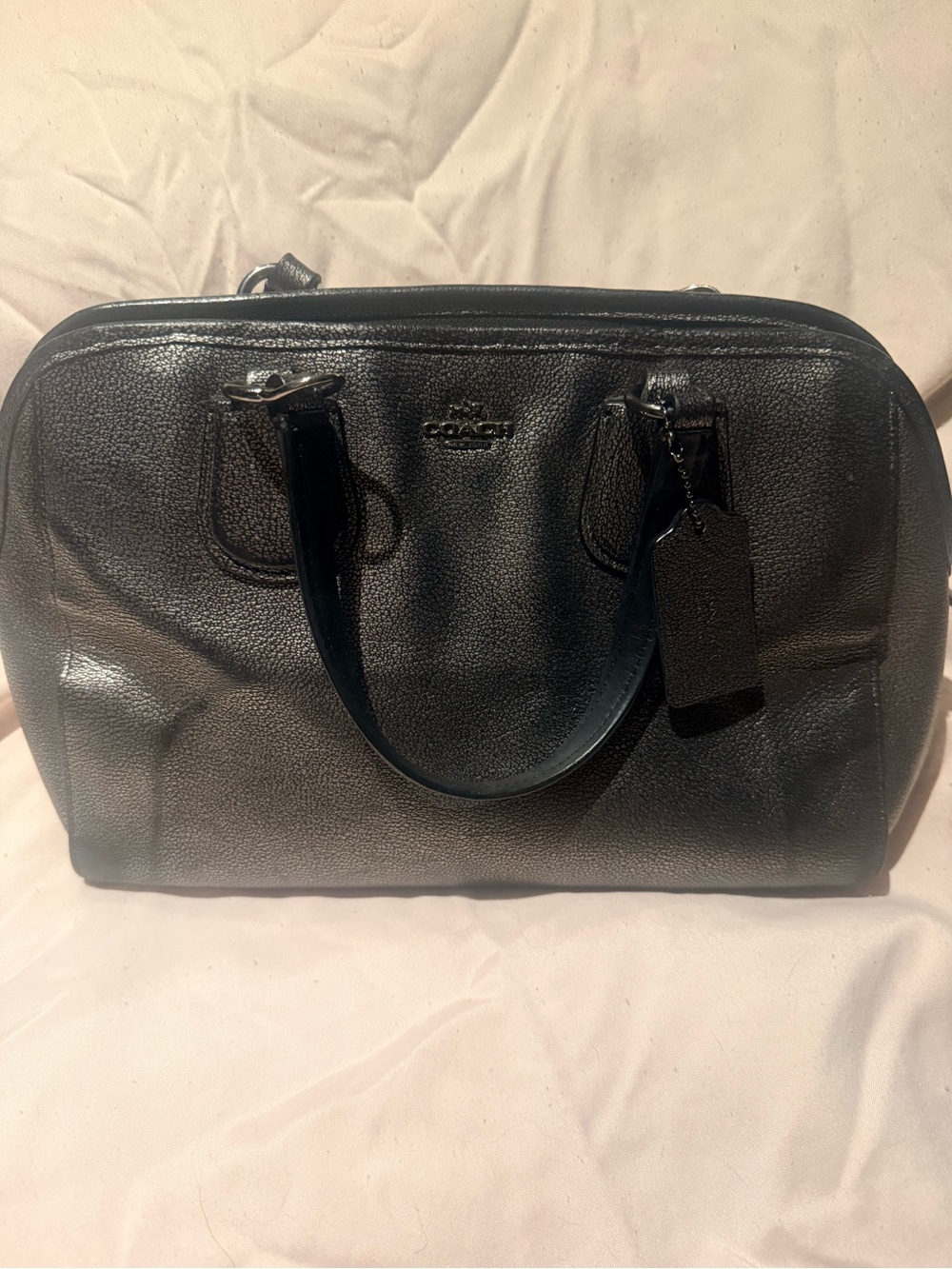 Coach Black Pebbled Leather bag
